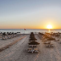 Private beach, beach bar