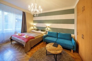 Deluxe-Apartment | 1 Schlafzimmer, Zimmersafe, individuell eingerichtet, Schreibtisch