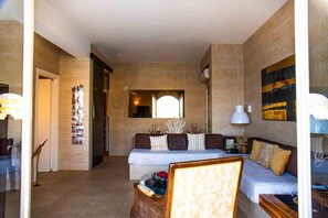Living area - Luxury apartment with private beach (Mazzarò)