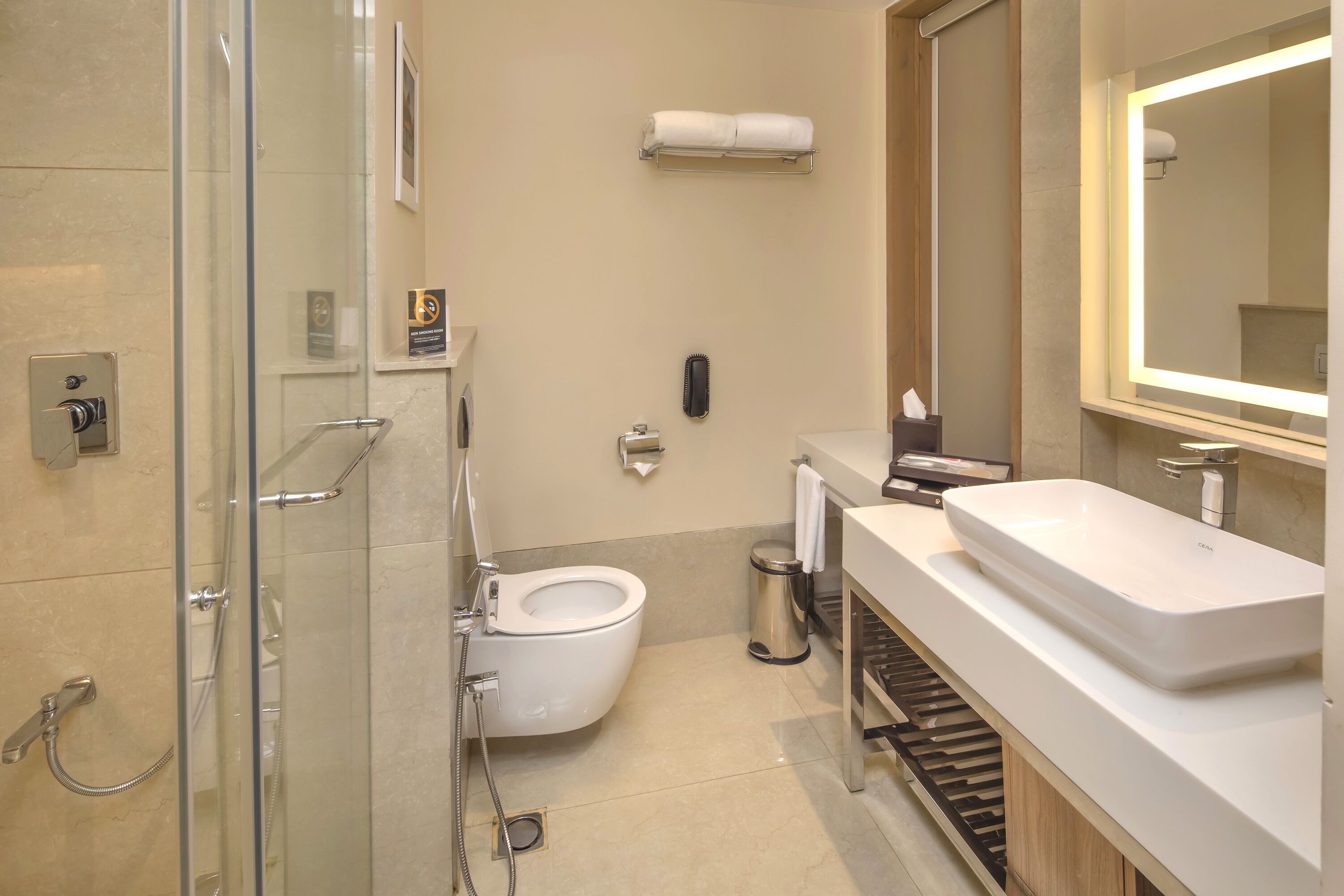 suite | bathroom | shower, free toiletries, hair dryer, bathrobes