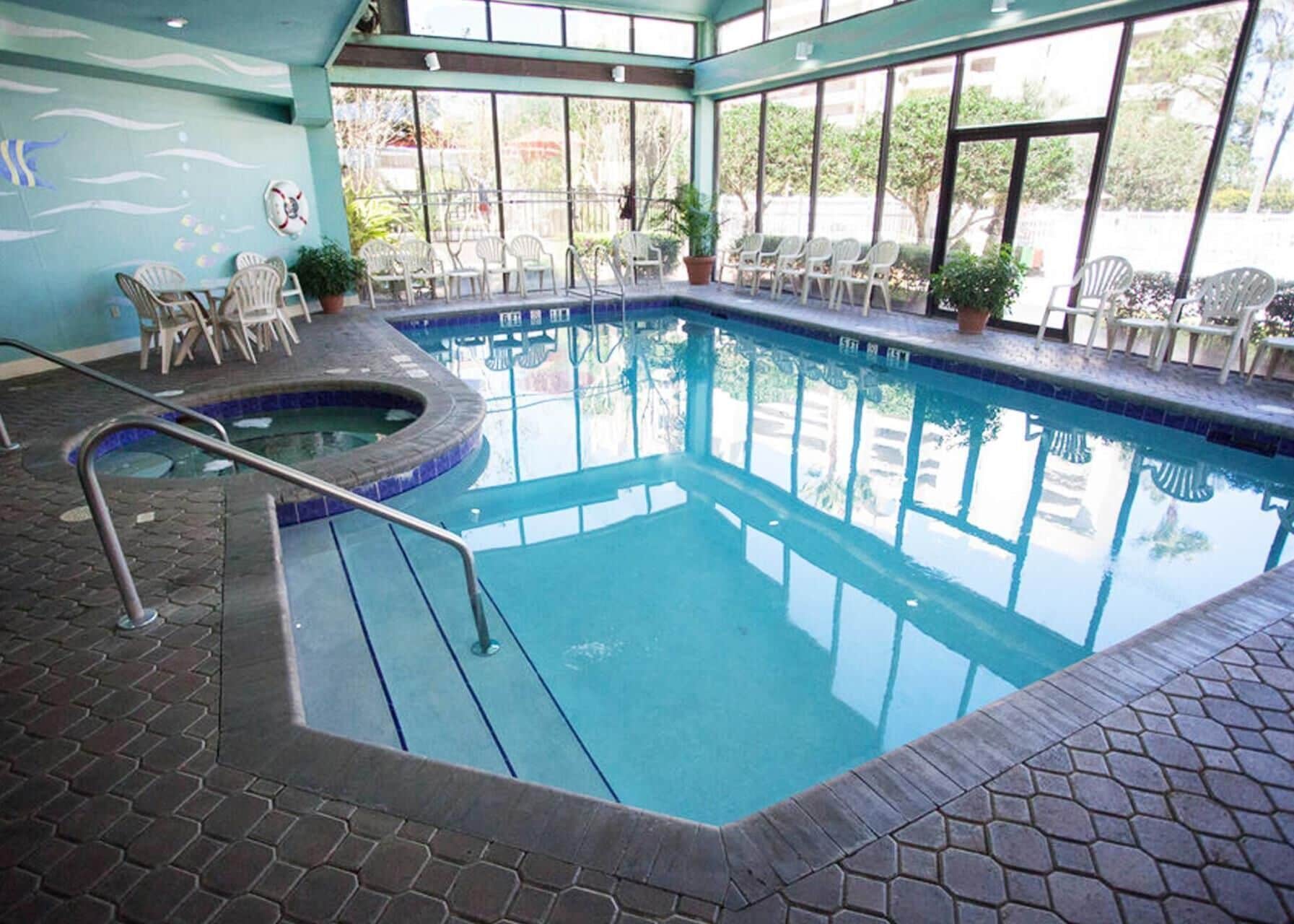 Indoor pool, outdoor pool