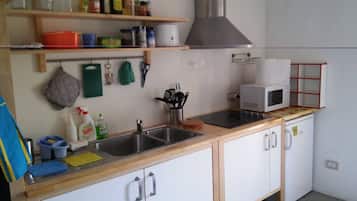 Frigorífico pequeño, microondas, horno y placa de cocina