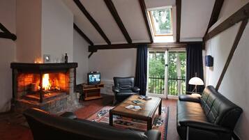 Duplex, 2 Bedrooms, Fireplace (Nr 9) | Living room | Flat-screen TV, table tennis