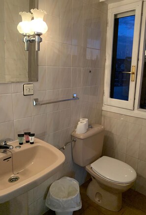 Kahden hengen huone (yksi tai kaksi sänkyä) | Kylpyhuone | Sadesuihkupää, ilmaiset hygieniatuotteet, pyyhkeet