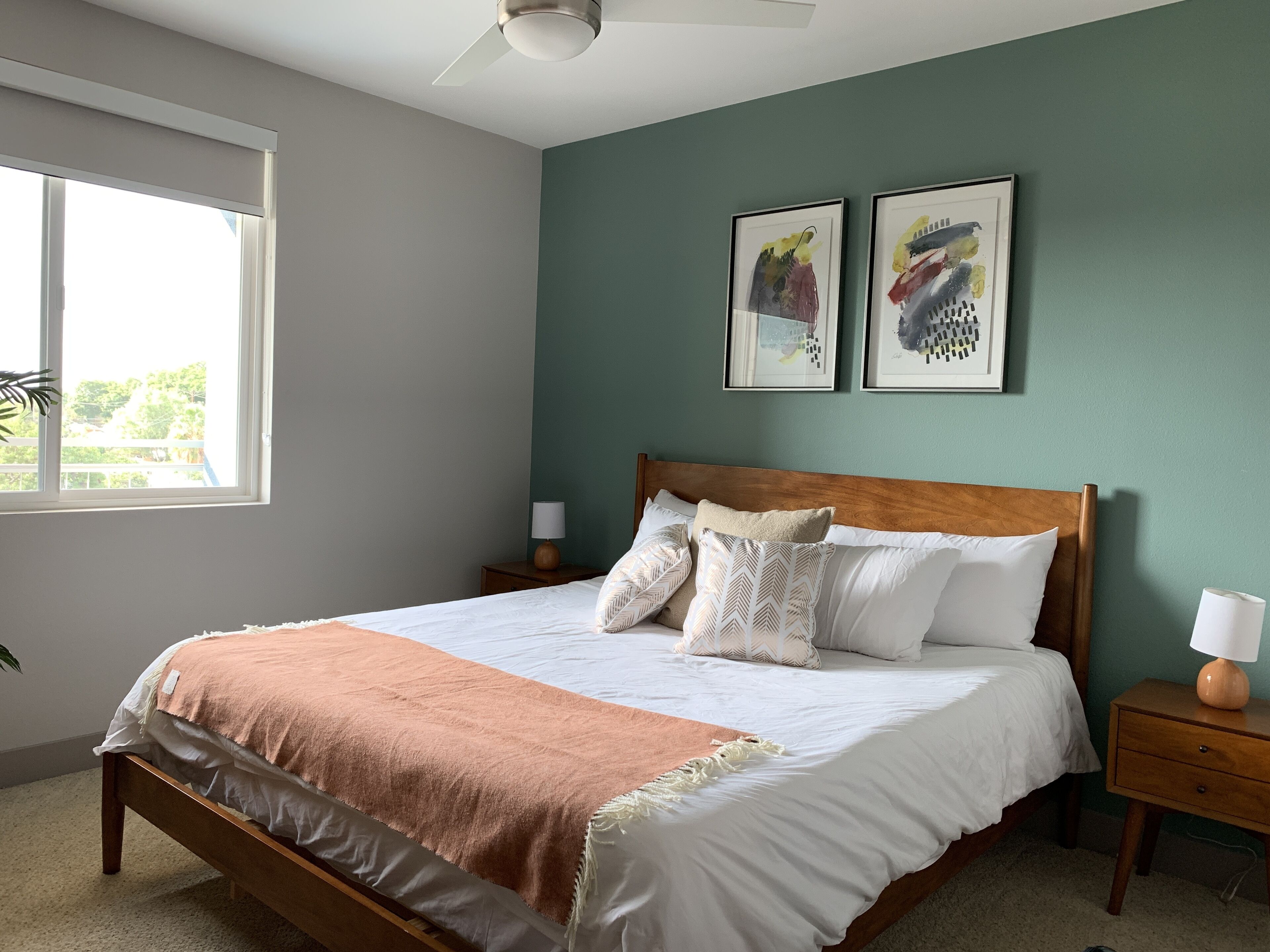 1 bedroom, desk, iron/ironing board, travel cot