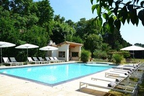 Outdoor pool, a heated pool