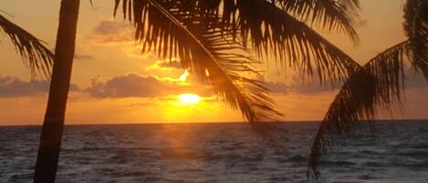 Private beach, white sand, beach volleyball