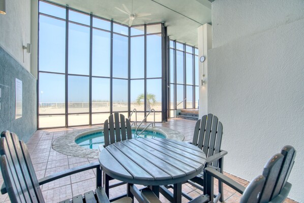 Indoor pool, a heated pool