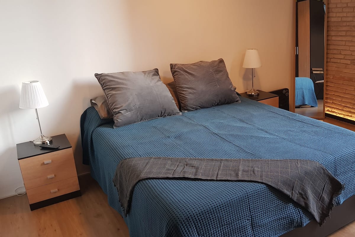 Blackout curtains, iron/ironing board, free WiFi, bed sheets