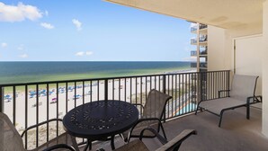 A balcony with a view of the beach and ocean. - Phoenix V 802 by Liquid Life (Orange Beach)