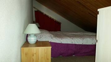 2 slaapkamers, een strijkplank/strijkijzer