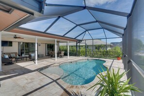A heated pool
