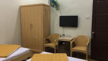 Blackout curtains, iron/ironing board, free WiFi, bed sheets