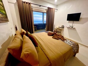 Frigobar, cortinas blackout, Wi-Fi de cortesia, roupa de cama