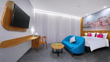 Junior-sviitti | 1 makuuhuone, allergiatestatut vuodevaatteet, tallelokero huoneessa