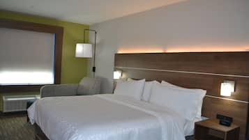 Premium bedding, memory foam beds, in-room safe, desk