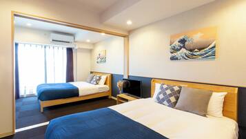 Desk, free WiFi, bed sheets