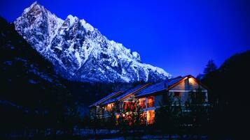 Front of property – evening/night