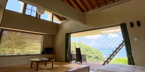 Green Room with Deck, Starry Sky and Sea View, 2-4 Guests, Non Smoking | Individually decorated, individually furnished, desk, free WiFi - Akabana inn (Nakijin)