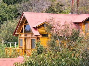 Suite estudio panorámica, balcón, vista a la montaña | Balcón