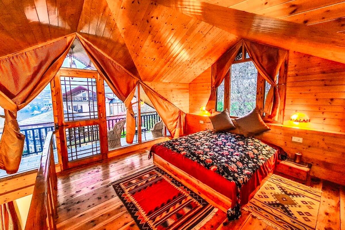 Luxe tweepersoonskamer, uitzicht op bergen | Lakens van Egyptisch katoen, luxe beddengoed, Select Comfort-bedden