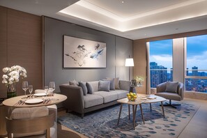 1 Bedroom Deluxe | Living area | Flat-screen TV - Fraser Residence Chengdu (Chengdu)