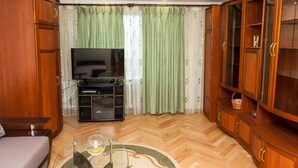 อพาร์ทเมนท์, 1 ห้องนอน | 1 ห้องนอน, เตารีด/โต๊ะรีดผ้า, Wi-Fi ฟรี, ผ้าปูที่นอน
