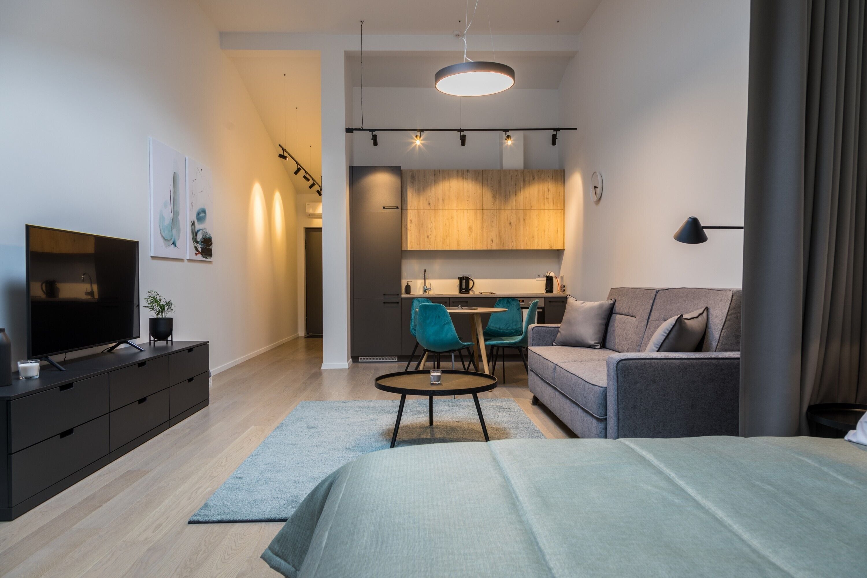 Luxury Studio Suite | Private kitchen | Full-size fridge, oven, stovetop, espresso maker