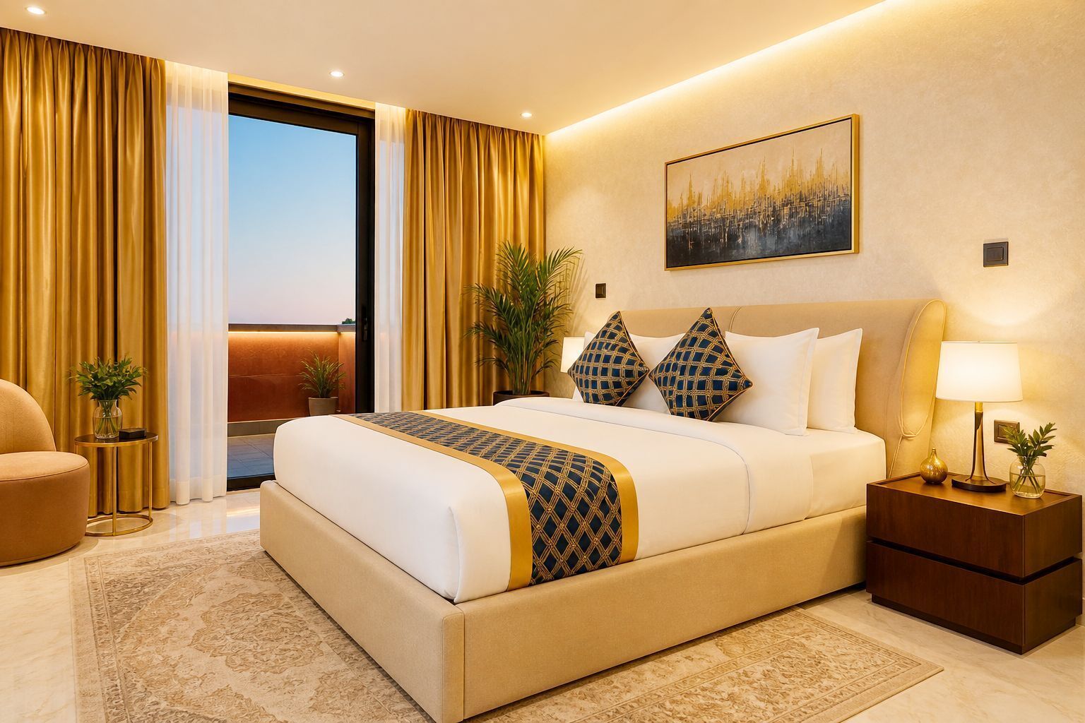 Presidential Suite | Premium bedding, in-room safe, laptop workspace, soundproofing