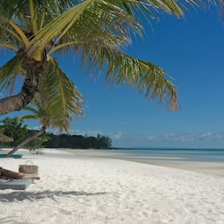 Private beach, white sand