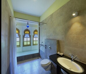 Executive Room | Bathroom | Shower, slippers, towels - Pratap Niwas-A Heritage Resort (Dhariyawad)