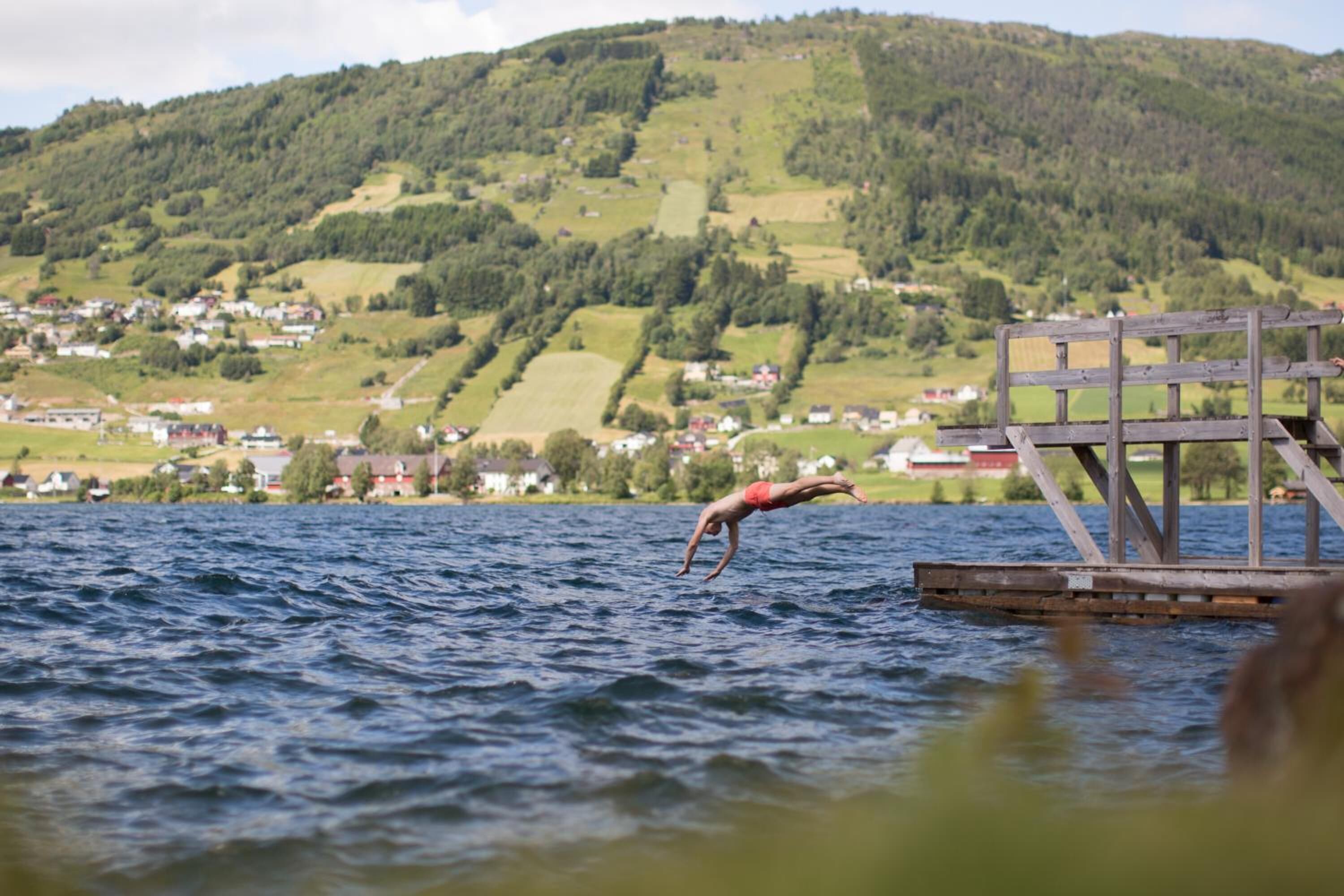 Privat strand og kajakkpadling