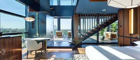 Presidential Suite, 1 King Bed (Duplex) | Living area