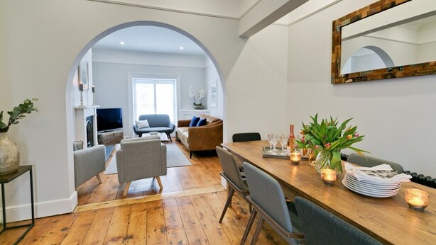 Townhome | Living area | LCD TV, fireplace - Beau Townhouse (Beaumaris)