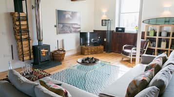 Apartment | Living room | LCD TV, fireplace