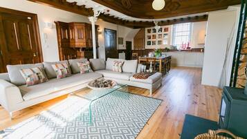 Apartment | Living room | LCD TV, fireplace