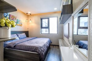 2 Schlafzimmer, hochwertige Bettwaren, Betten mit Memory-Foam-Matratzen