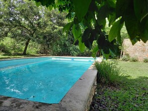 室外游泳池，08:00 至 20:00 开放，日光浴躺椅