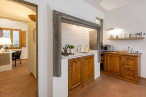 Appartamento, 1 camera da letto | Angolo cottura privato | Frigorifero con congelatore, microonde, pentole/stoviglie/utensili