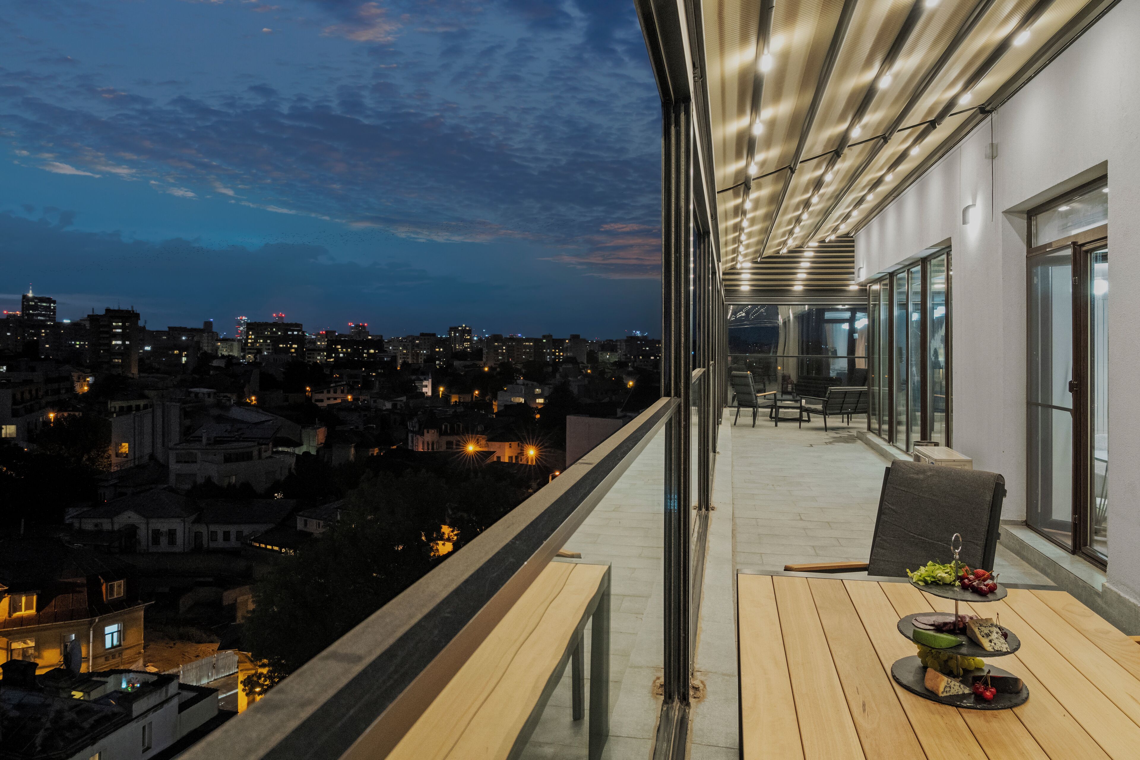 Vue sur la ville depuis l’hébergement