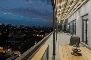 Vue sur la ville depuis l’hébergement