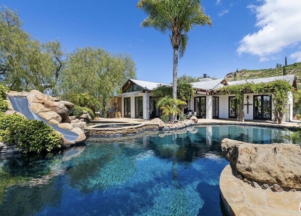 Outdoor pool, a heated pool