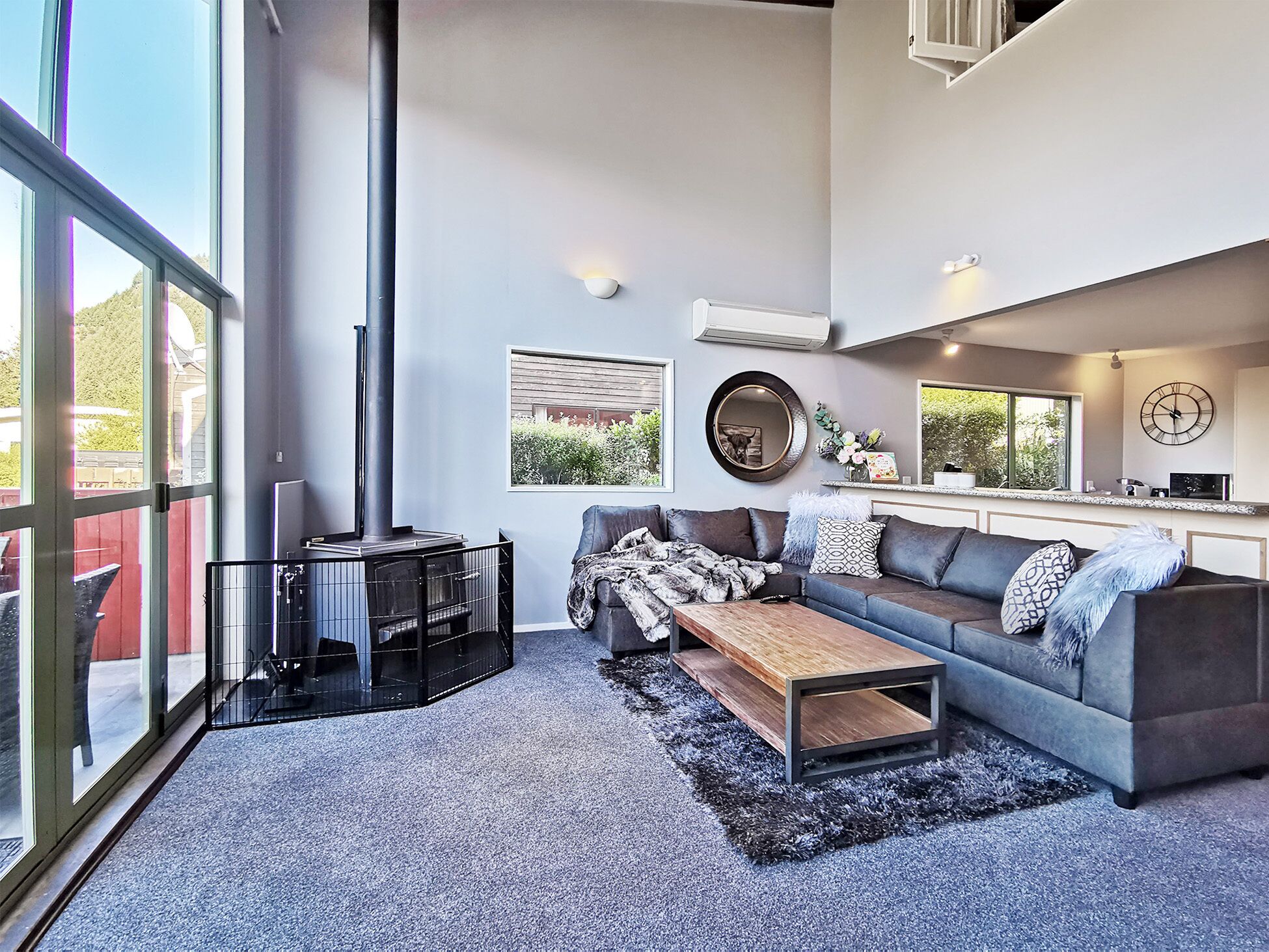 Mountain, lake, sun and this sensational home