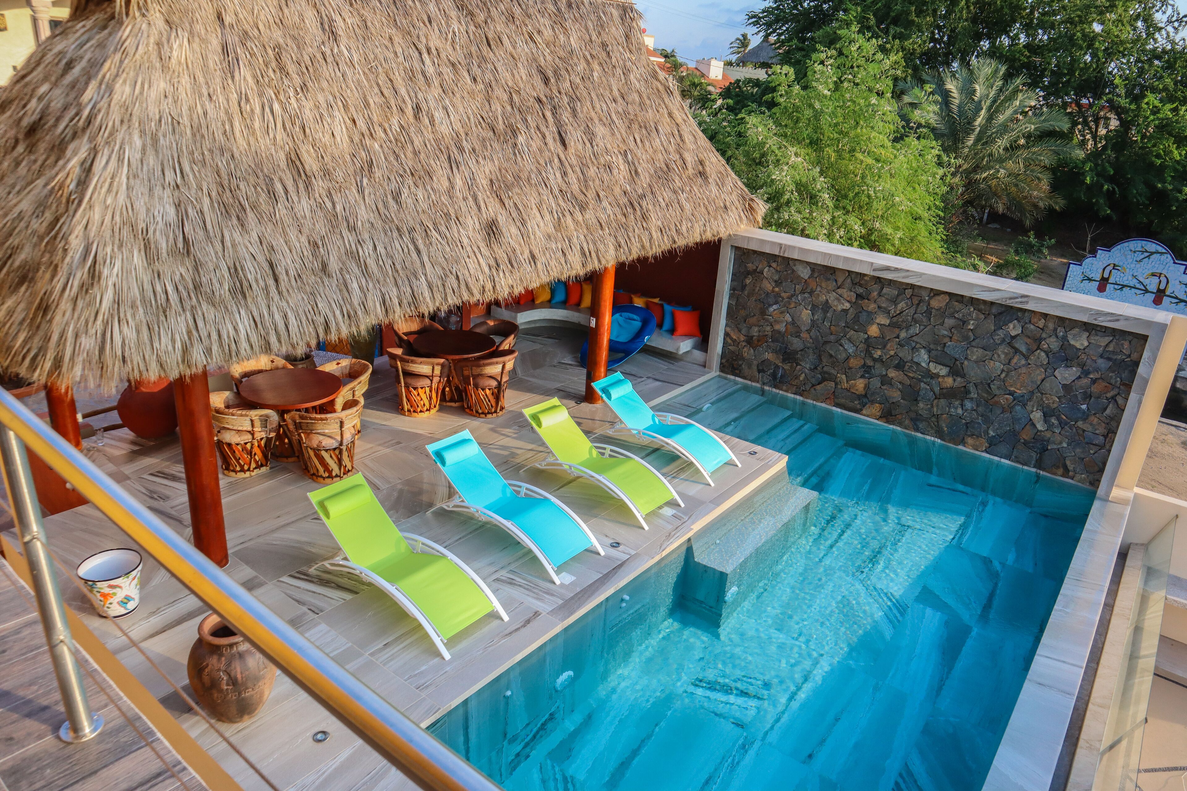 Piscine extérieure, piscine chauffée