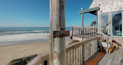 Dog-Friendly Oceanfront House with Stunning Views, Multi-Level Deck, & Fireplace