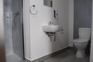 Regadera, amenidades de baño gratuitas, toallas 