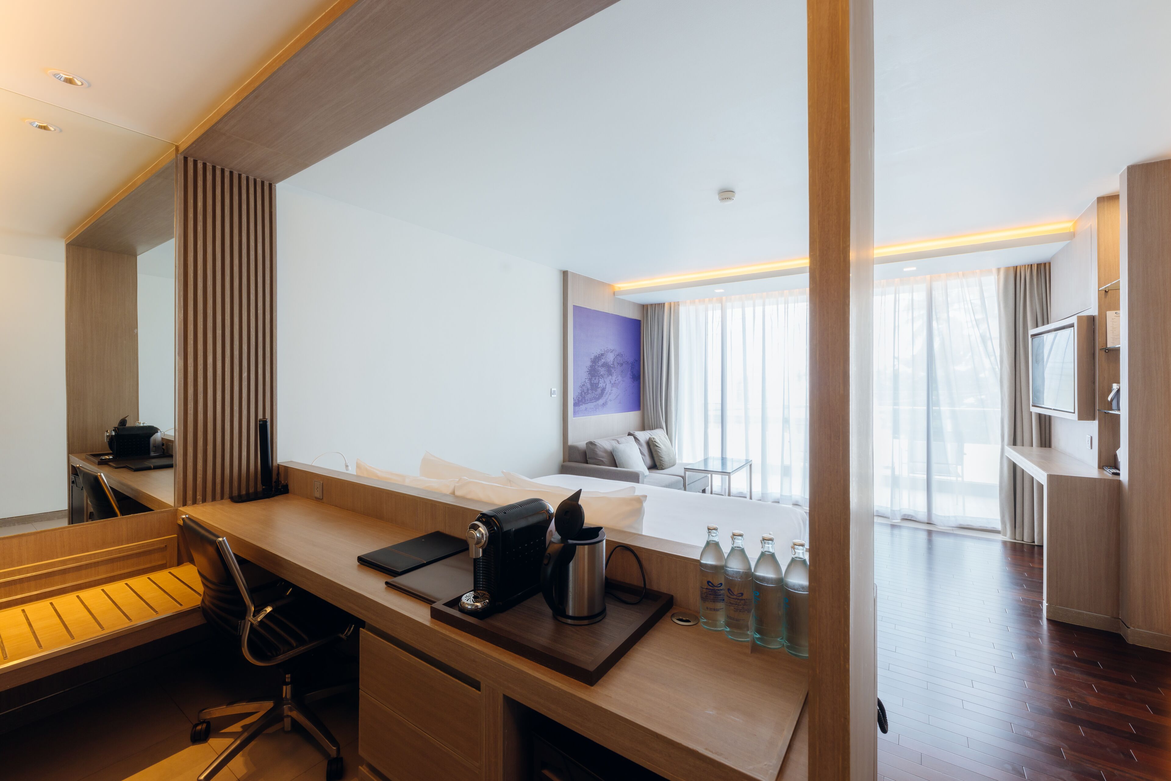 1 bedroom, free minibar items, in-room safe, desk