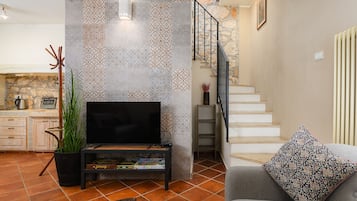 TV, fireplace, DVD player