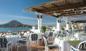 Outdoor banquet area