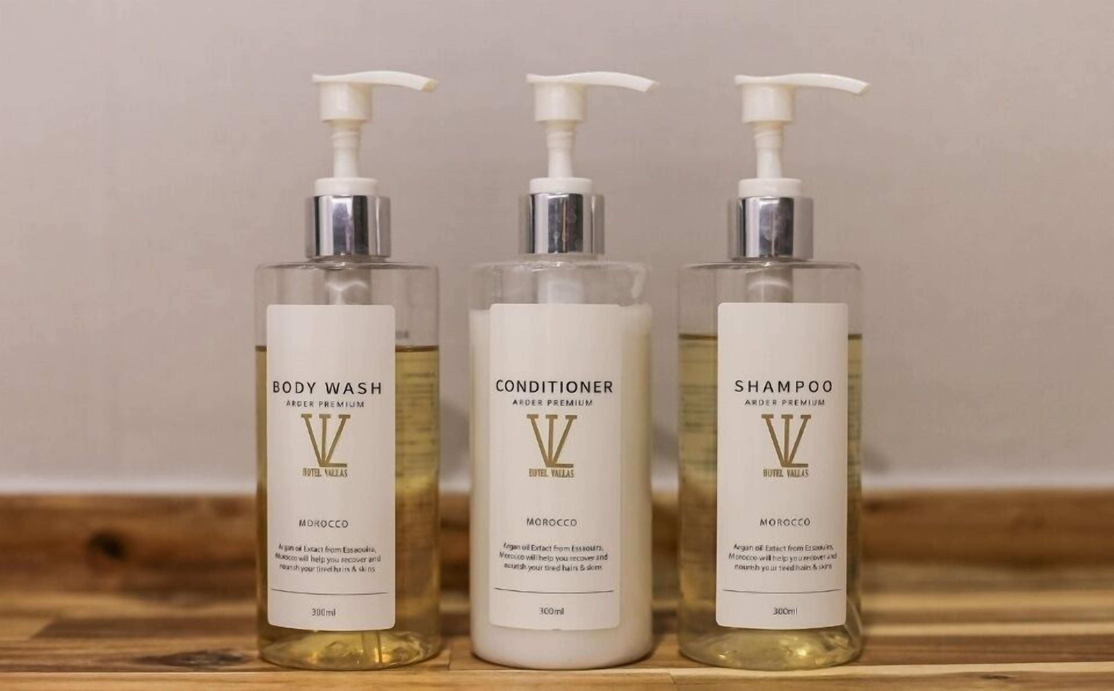 shower, designer toiletries, hair dryer, bathrobes